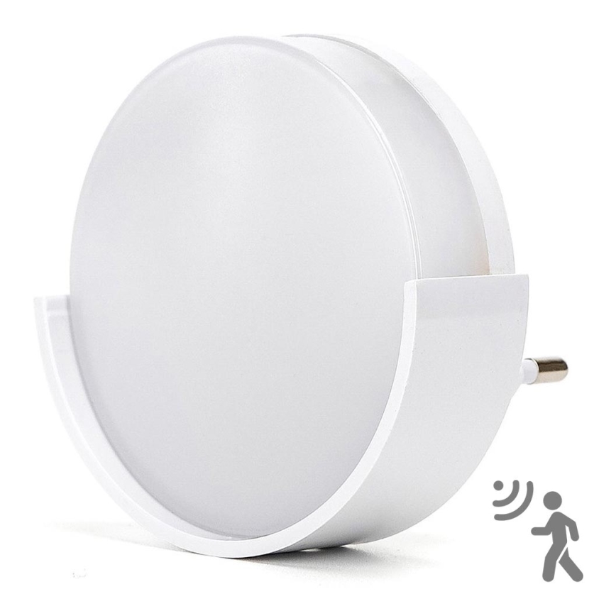 Aigostar - LED Naktinė lemputė su prieblandos jutikliu LED/1W/230V 6500K apvalus