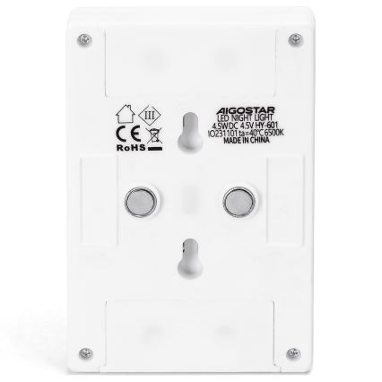 Aigostar - LED nešiojamas naktinis šviestuvas LED/3xAAA 6500K