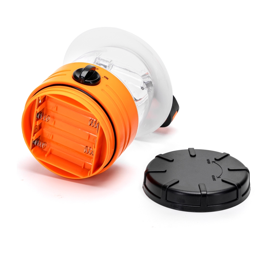 Aigostar - LED Nešiojamas stovyklavimui lempa LED/4xAA oranžinė