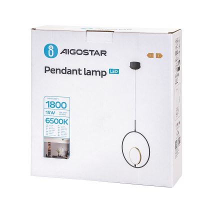 Aigostar - LED Pakabinamas sietynas LED/15W/230V 2700K juoda/auksas