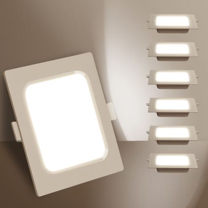 Aigostar - LED Patalpų šviestuvas LED/6W/230V 4000K 12x12 cm balta