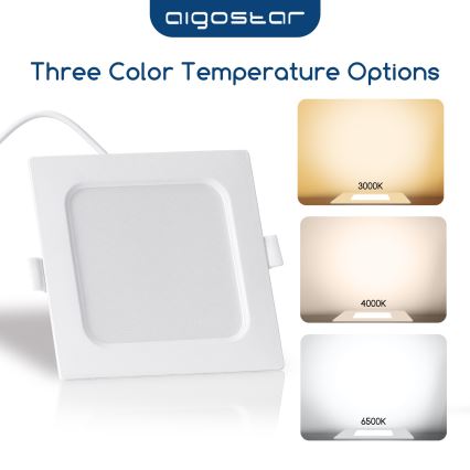 Aigostar - LED Patalpų šviestuvas LED/6W/230V 4000K 12x12 cm balta