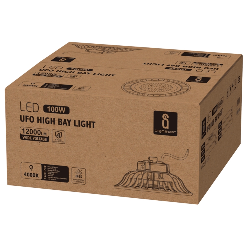 Aigostar - LED pramoninis šviestuvas UFO HIGHBAY LED/100W/230V 4000K IP65