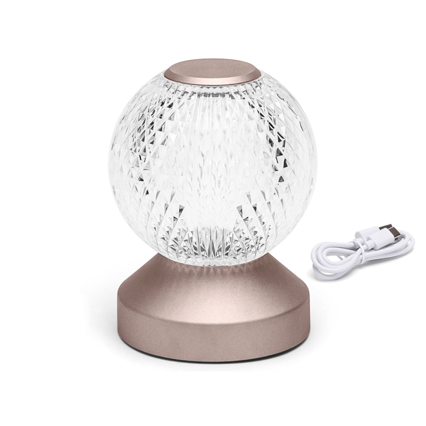 Aigostar-LED Pritemdoma ryškumo įkraunama lempa LED/1W/5V 2700/4000/6500K 1800mAh 13,5 cm
