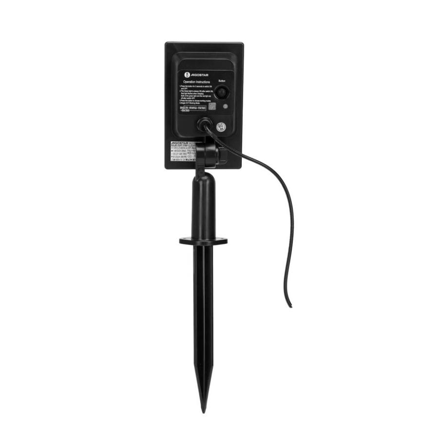 Aigostar - LED pritemdoma saulės energijos juostelė LED/1,6W/3,2V 3 m 2700K IP65 + nuotolinio valdymo pultas