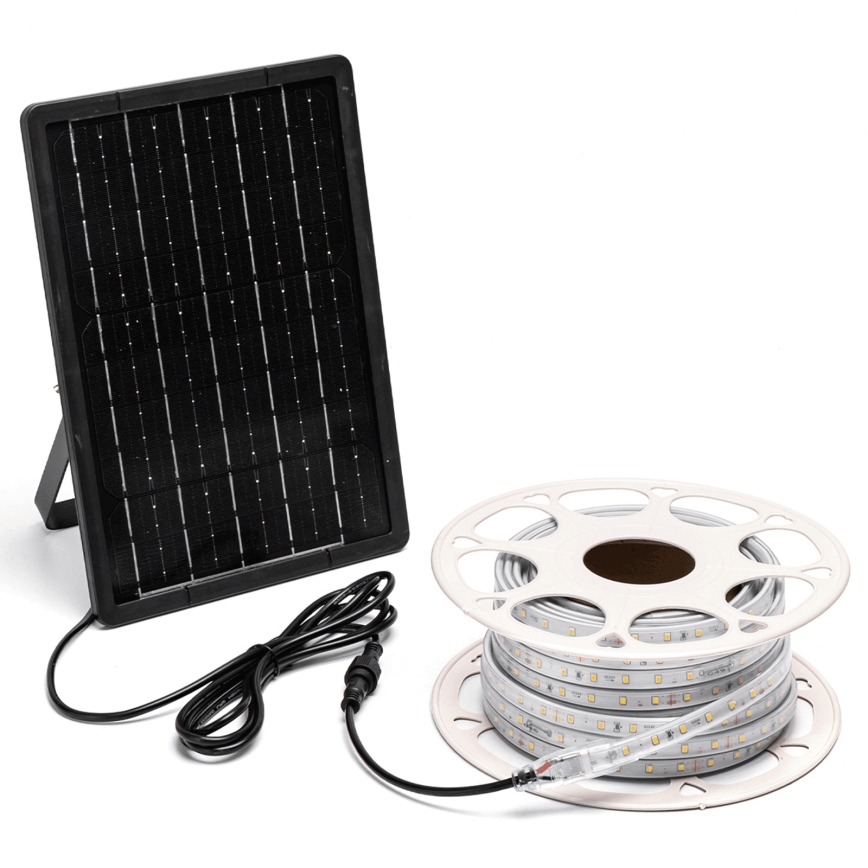 Aigostar - LED pritemdoma saulės energijos juostelė LED/10W/3,2V 10 m 6500K IP65 + nuotolinio valdymo pultas