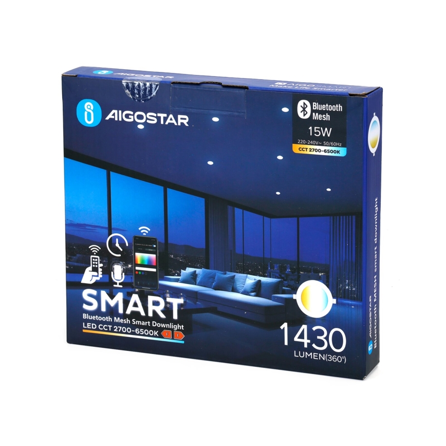 Aigostar - LED pritemdomas įleidžiamas lubinis šviestuvas MESH LED/15W/230V 2700-6500K diametras 17 cm