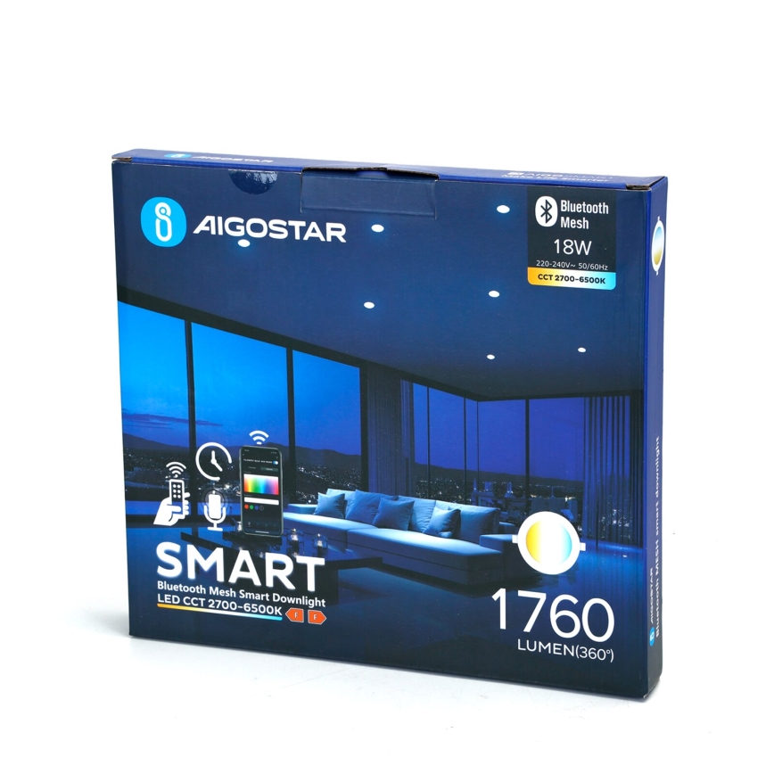 Aigostar - LED pritemdomas įleidžiamas lubinis šviestuvas MESH LED/18W/230V 2700-6500K diametras 23 cm