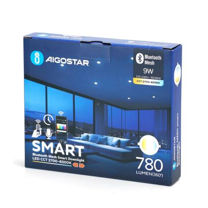 Aigostar - LED pritemdomas įleidžiamas lubinis šviestuvas MESH LED/9W/230V 2700-6500K diametras 14,5 cm