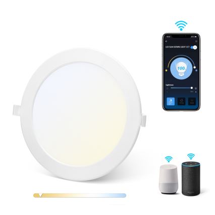 Aigostar - LED Pritemdomas įleidžiamas šviestuvas 18W/230V d. 22 cm Wi-Fi