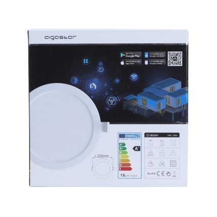 Aigostar - LED Pritemdomas įleidžiamas šviestuvas 18W/230V d. 22 cm Wi-Fi