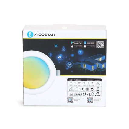 Aigostar - LED Pritemdomas įleidžiamas šviestuvas  LED/9W/230V d. 14,5 cm Wi-Fi