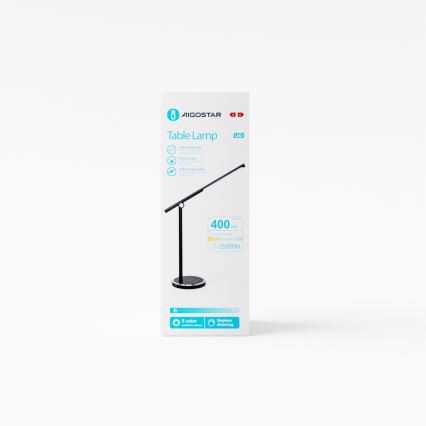 Aigostar - LED pritemdomas, liečiamas stalinis šviestuvas LED/8W/230V 3000-6000K juoda
