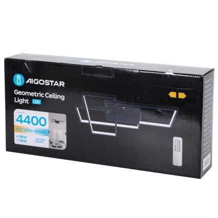 Aigostar - LED Pritemdomas lubinis šviestuvas LED/38W/230V 2700-6500K + nuotolinio valdymo pultas