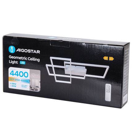 Aigostar - LED Pritemdomas lubinis šviestuvas LED/38W/230V 2700-6500K + nuotolinio valdymo pultas