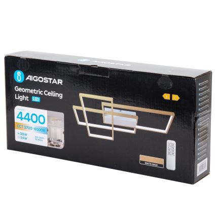 Aigostar - LED Pritemdomas lubinis šviestuvas LED/38W/230V 2700-6500K + nuotolinio valdymo pultas