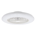 Aigostar - LED Pritemdomas lubinis šviestuvas su ventiliatoriumi LED/40W/230V 2700-6500K diametras 48,5 cm balta + nuotolinio valdymo pultas