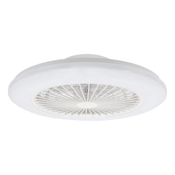 Aigostar - LED Pritemdomas lubinis šviestuvas su ventiliatoriumi LED/40W/230V 2700-6500K diametras 48,5 cm balta + nuotolinio valdymo pultas