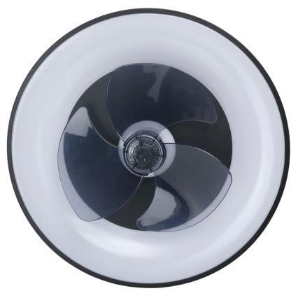 Aigostar - LED Pritemdomas lubinis šviestuvas su ventiliatoriumi MESH LED/40W/230V 2700-6500K juoda + nuotolinio valdymo pultas