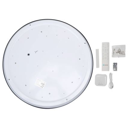 Aigostar - LED Pritemdomas lubinis šviestuvas su ventiliatoriumi MESH LED/40W/230V 2700-6500K juoda + nuotolinio valdymo pultas