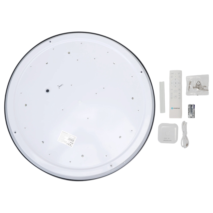 Aigostar - LED Pritemdomas lubinis šviestuvas su ventiliatoriumi MESH LED/40W/230V 2700-6500K juoda + nuotolinio valdymo pultas