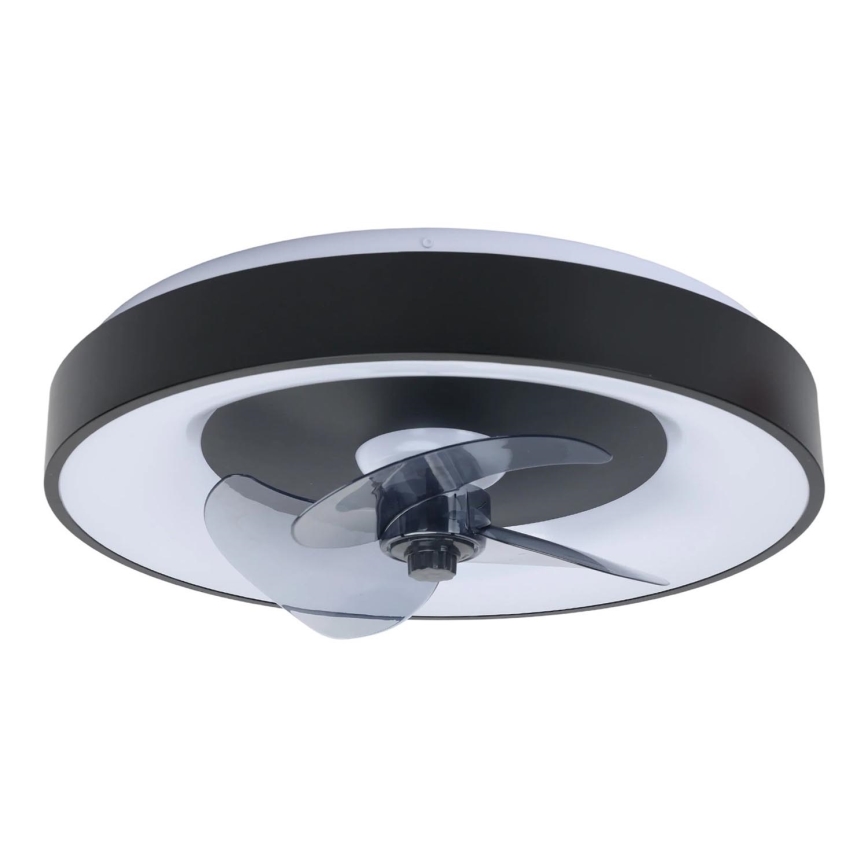 Aigostar - LED Pritemdomas lubinis šviestuvas su ventiliatoriumi MESH LED/40W/230V 2700-6500K juoda + nuotolinio valdymo pultas