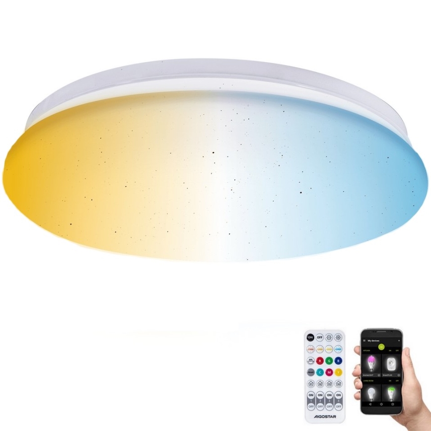 Aigostar - LED pritemdomas lubinis vonios šviestuvas MESH Išmanus LED/18W/230V 3000-65000K IP44 + nuotolinio valdymo pultas