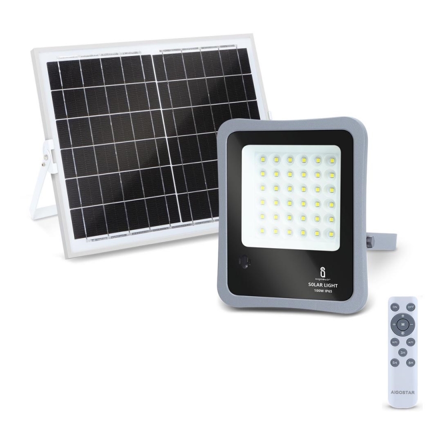 Aigostar - LED Pritemdomas saulės prožektorius LED/100W/3,2V IP65 10000 mAh + VP