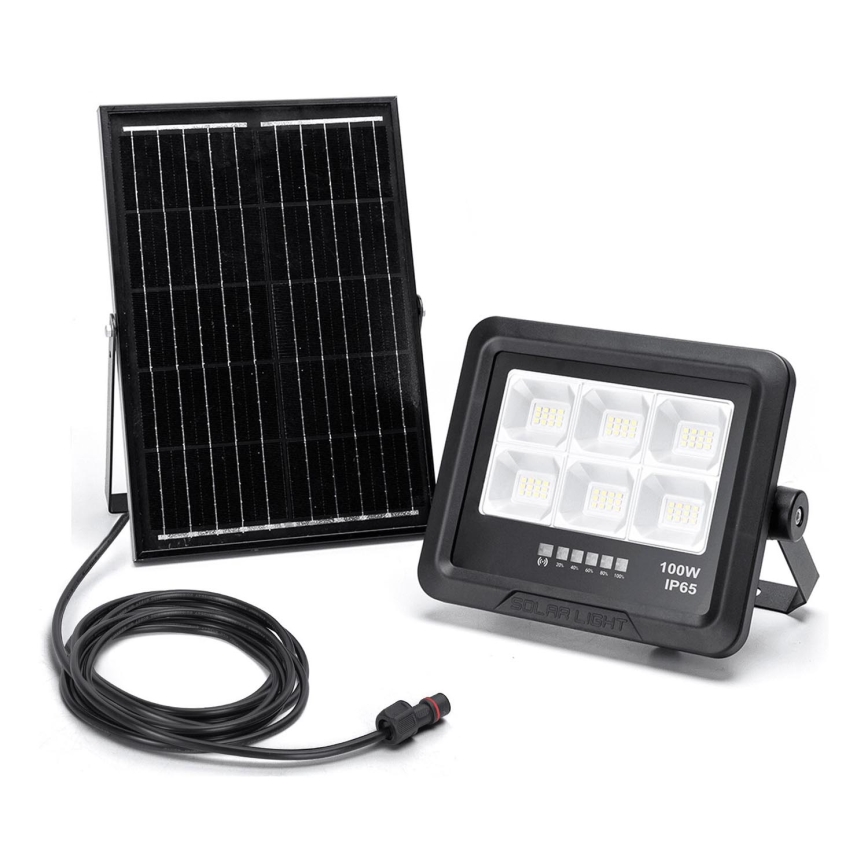 Aigostar - LED Pritemdomas saulės prožektorius LED/100W/3,4V IP65 + nuotolinio valdymo pultas