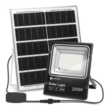 Aigostar - LED Pritemdomas saulės prožektorius LED/200W/3,2V IP66 + nuotolinio valdymo pultas