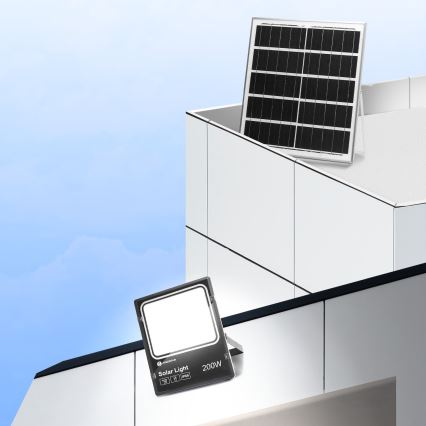 Aigostar - LED Pritemdomas saulės prožektorius LED/200W/3,2V IP66 + nuotolinio valdymo pultas
