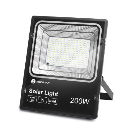 Aigostar - LED Pritemdomas saulės prožektorius LED/200W/3,2V IP66 + nuotolinio valdymo pultas