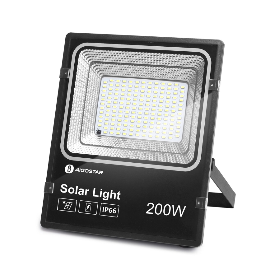 Aigostar - LED Pritemdomas saulės prožektorius LED/200W/3,2V IP66 + nuotolinio valdymo pultas