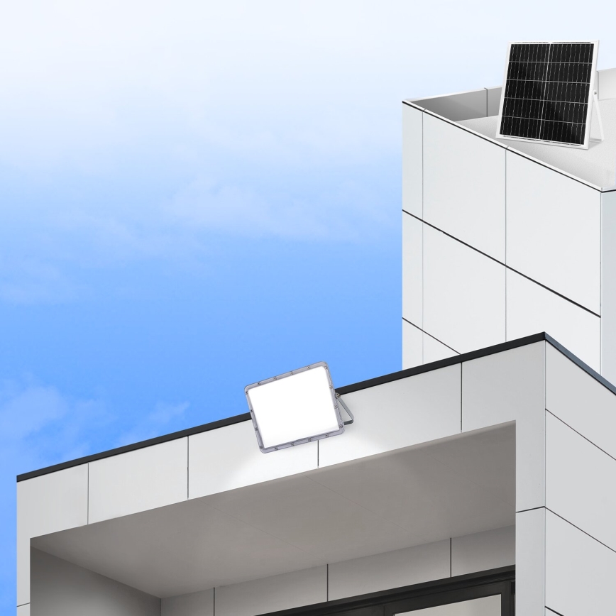 Aigostar - LED Pritemdomas saulės prožektorius LED/200W/3,4V IP65 + nuotolinio valdymo pultas