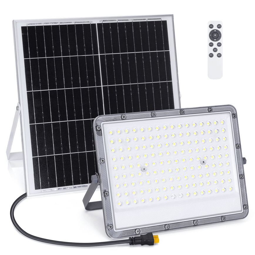 Aigostar - LED Pritemdomas saulės prožektorius LED/200W/3,4V IP65 + nuotolinio valdymo pultas