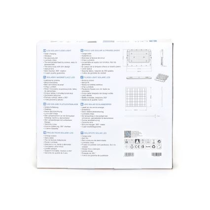 Aigostar - LED Pritemdomas saulės prožektorius LED/200W/3,4V IP65 + nuotolinio valdymo pultas