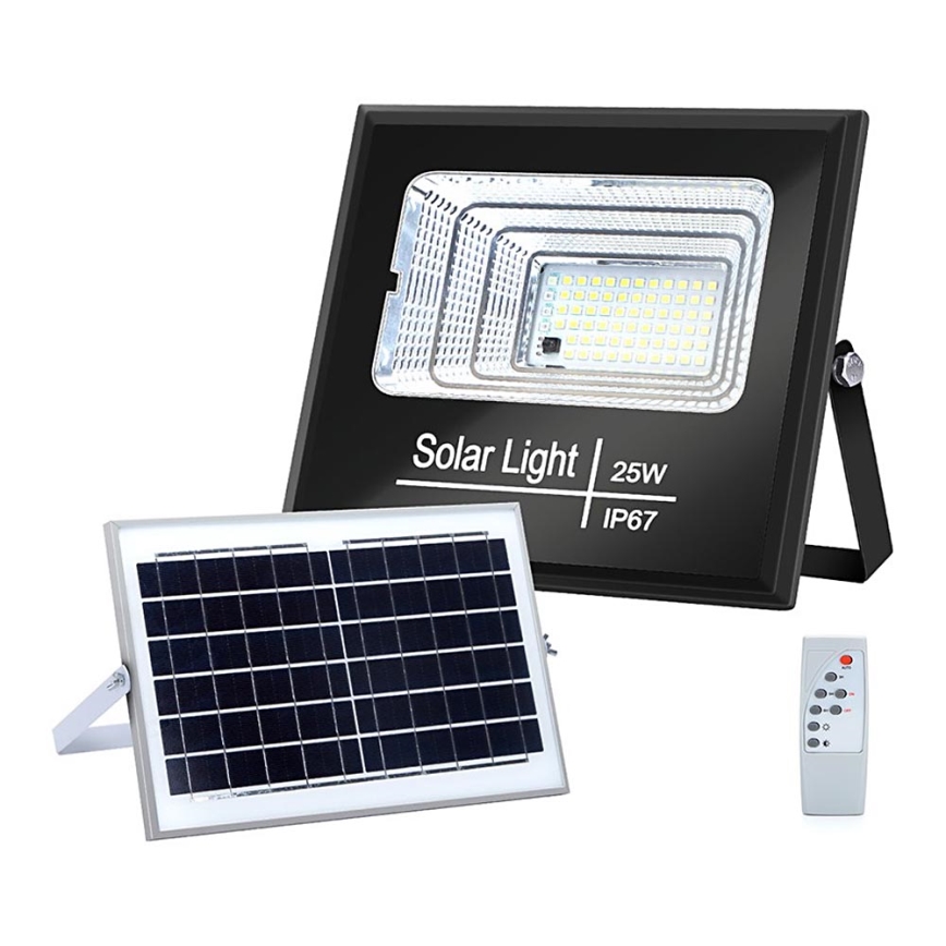 Aigostar - LED Pritemdomas saulės prožektorius LED/25W/3,2V IP67 5000 mAh + nuotolinio valdymo pultas