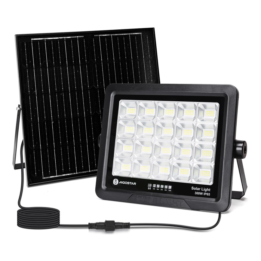Aigostar - LED Pritemdomas saulės prožektorius LED/300W/3,4V IP65 + nuotolinio valdymo pultas