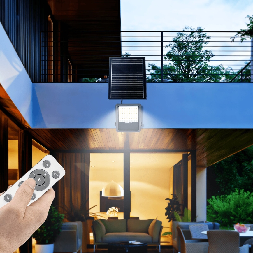 Aigostar - LED Pritemdomas saulės prožektorius LED/300W/3,4V IP65 20000 mAh + nuotolinio valdymo pultas
