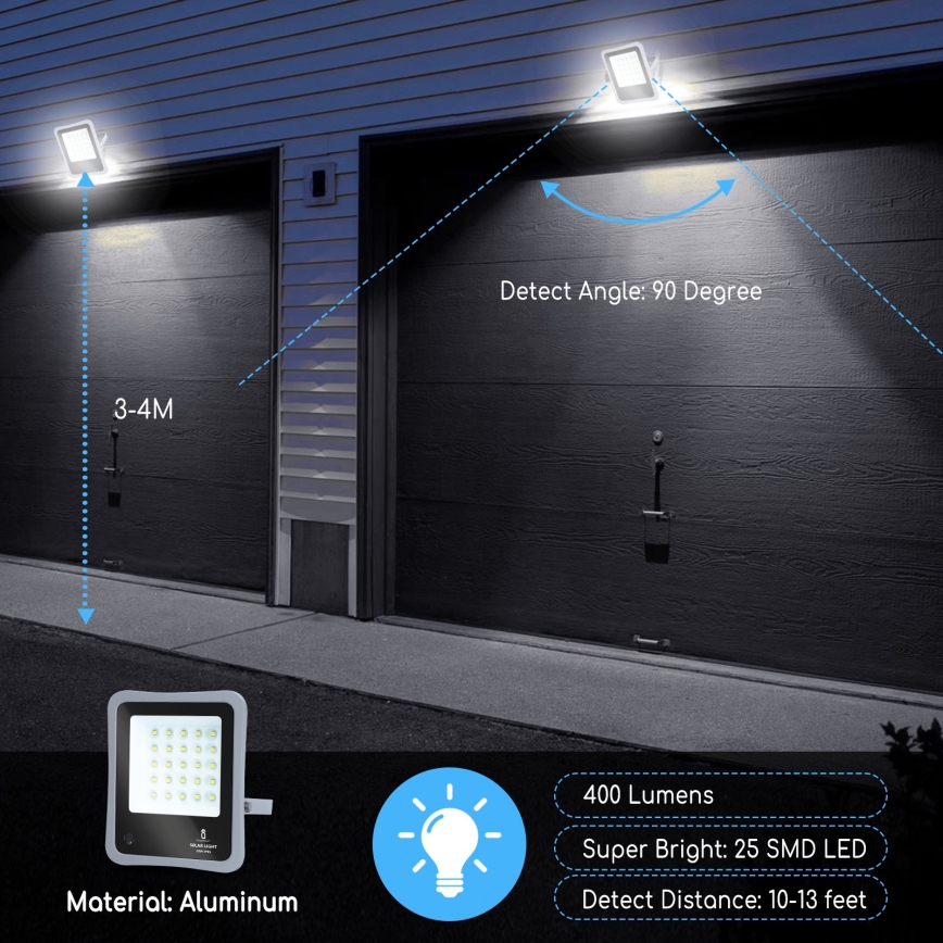 Aigostar - LED Pritemdomas saulės prožektorius LED/30W/3,2V 20000 mAh IP67 + VP