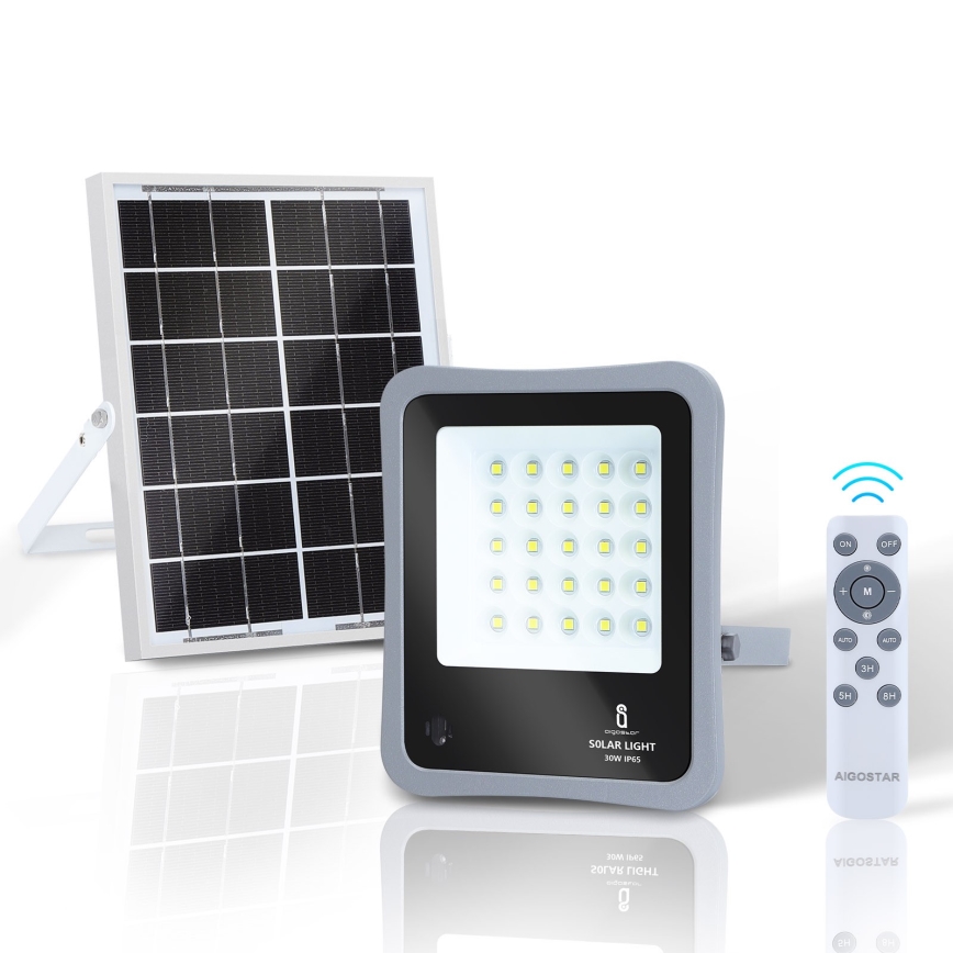 Aigostar - LED Pritemdomas saulės prožektorius LED/30W/3,2V 20000 mAh IP67 + VP