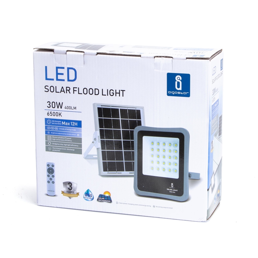 Aigostar - LED Pritemdomas saulės prožektorius LED/30W/3,2V 20000 mAh IP67 + VP