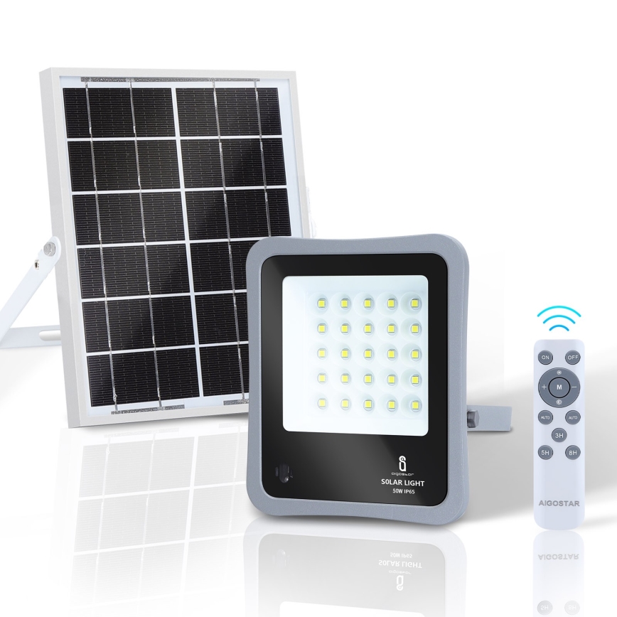 Aigostar - LED Pritemdomas saulės prožektorius LED/50W/3,2V IP65 6000 mAh + VP