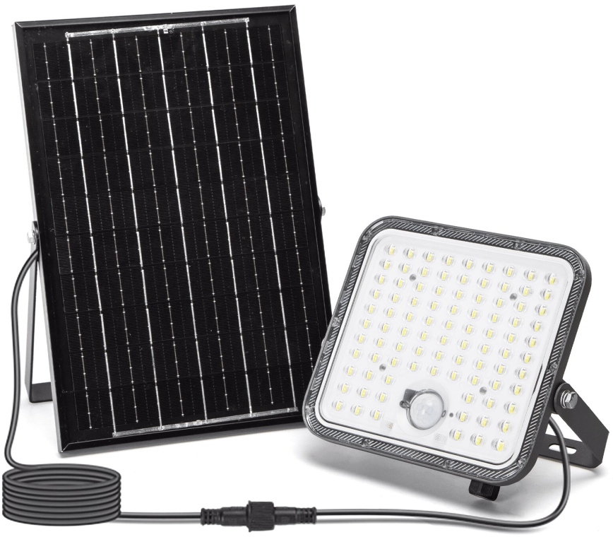 Aigostar - LED Pritemdomas saulės prožektorius su jutikliu LED/120W/3,4V IP66 + nuotolinio valdymo pultas