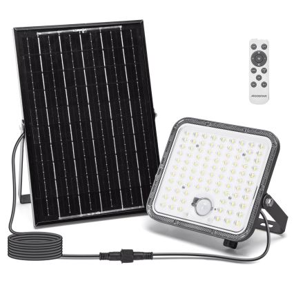 Aigostar - LED dimeriuojamas saulės prožektorius su jutikliu LED/120W/3,4V 6500K IP66 8000 mAh + nuotolinis valdymas