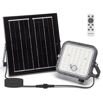Aigostar - LED Pritemdomas saulės prožektorius su jutikliu LED/80W/3,4V IP66 + nuotolinio valdymo pultas