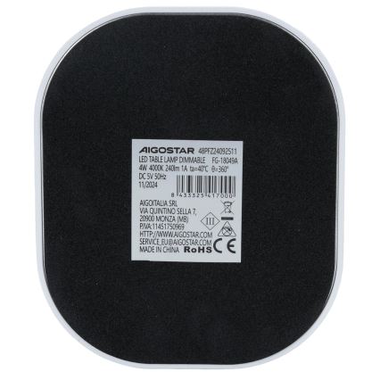 Aigostar - LED pritemdomas stalinis šviestuvas LED/4W/5V 4000K