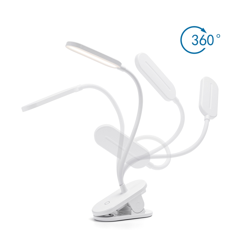 Aigostar - LED pritemdomas stalinis šviestuvas su segtuku LED/2,5W/5V balta