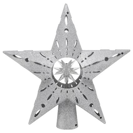 Aigostar - LED kalėdinis snaigių projektorius LED/5W/230V daugiaspalvė žvaigždė sidabrinė
