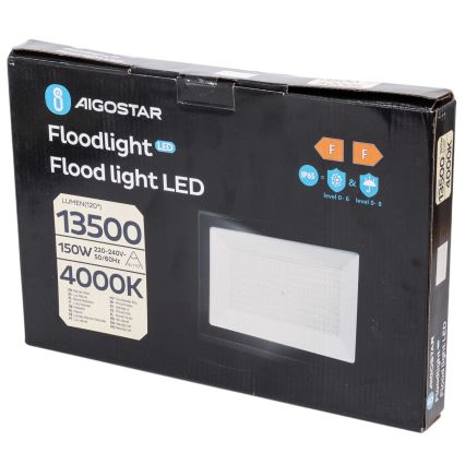 Aigostar - LED prožektorius LED/150W/230V 4000K IP65 juoda